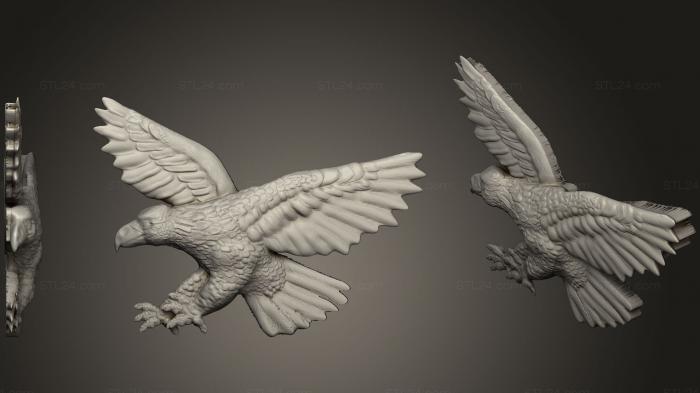 Bird figurines (Eagle Pin, STKB_0167) 3D models for cnc